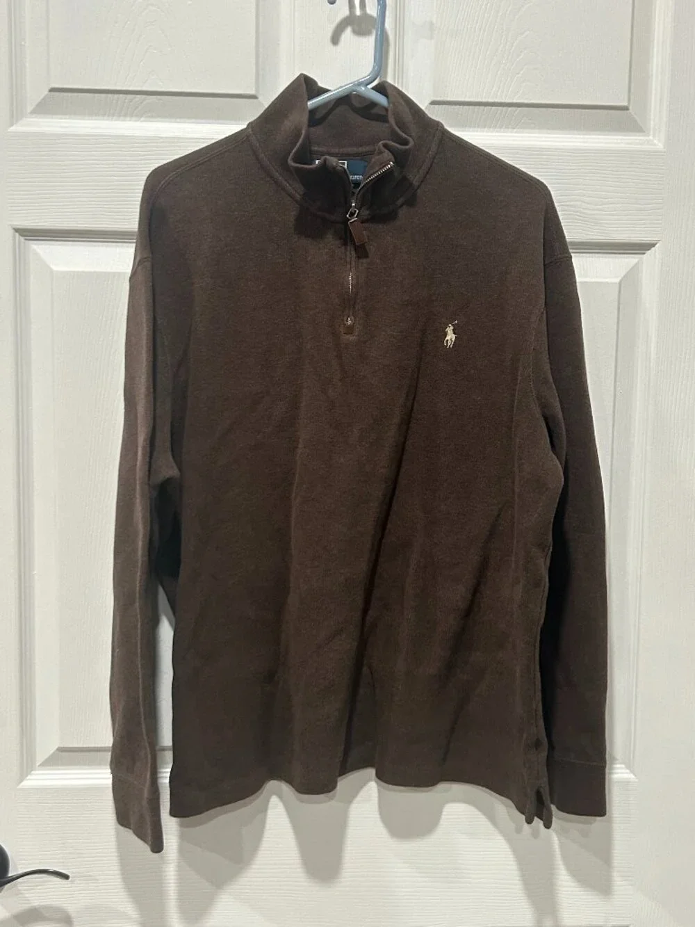 Polo Ralph Lauren Estate Rib 1/4 Zip Pullover Sweater Brown Men’s‎ Size XXL